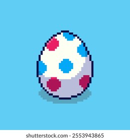 Vector Illustration of Dino Egg with Pixel Art Design, perfect for game assets themed designs