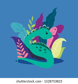 Vector illustration of a dinosaur