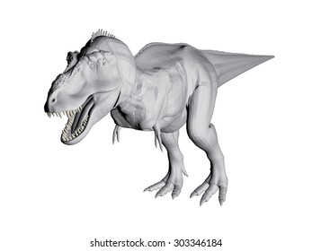 Vector illustration of a dinosaur. 3D. EPS 8.