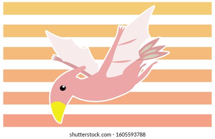 Vector illustration of dinosaur archeopteryx - white border