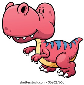 Dibujo vectorial de la caricatura de dinosaurios