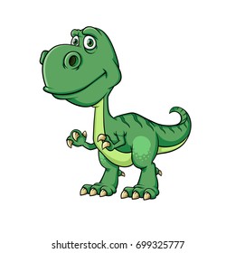 Vector Illustration Dinosaur Cartoon Isolated On Stock Vector (Royalty ...