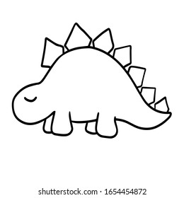 
vector illustration dinosaur coloring book on a white background