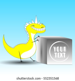 Vector illustration of dinosaur dragon lizard cartoon