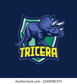 Vektorgrafik-Dinosaurier-Logo-Vorlage für Sportteam und Gaming-Team
