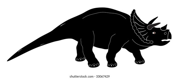 Vector illustration of a dinosaur on a white background
