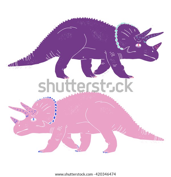 Vector Illustration Dinosaurs Stock Vector Royalty Free Shutterstock