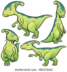 Vector illustration of Dinosaurs Cartoon Character Set