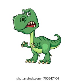 Vector illustration of Dinosaurs cartoon, Isolated on white background.