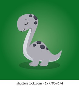 Vector illustration of dinosaurs including brachiosaurus