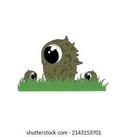 Vector illustration of dinosaurs on the grass. Designed for computer programs, websites, prints, packaging, cartoons