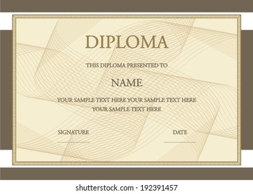 Vector illustration of diploma certificate