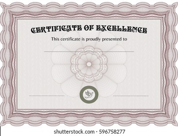 Vector illustration of Diploma certificate icon in brown.
