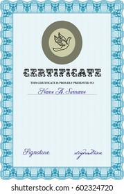 Vector illustration of  Diploma icon in Blue