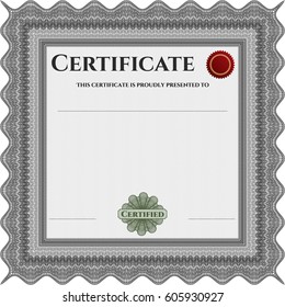 Vector Illustration of Diploma template in green color

