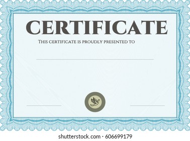 Vector illustration of Diploma template icon in Blue
