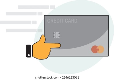 ilustración vectorial de dirigir para usar una tarjeta de crédito