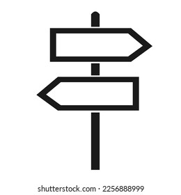 Vector illustration, direction indicator icon, arrow.
