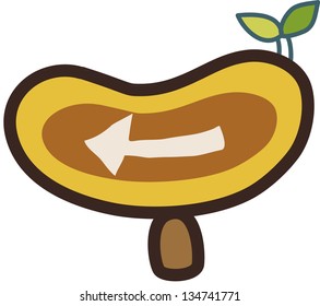 Vector illustration of a directional sign