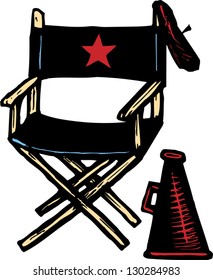 Vector illustration of director chair