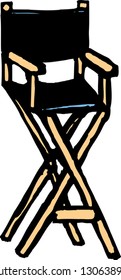 Vector illustration of director chair