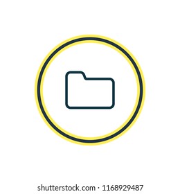 Vector illustration of directory icon line. Beautiful office element also can be used as folder icon element.