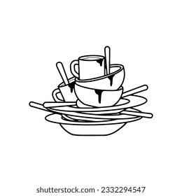 ilustración vectorial de la colección de gafas y placas sucias