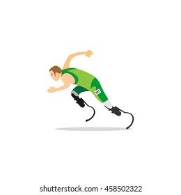 Vector illustration of disabled athletes