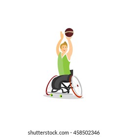 Vector illustration of disabled athletes