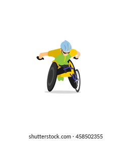 Vector illustration of disabled athletes