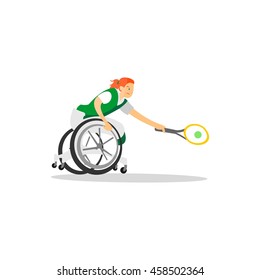 Vector illustration of disabled athletes