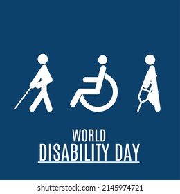 vector illustration of disabled people .suitable for world disability day