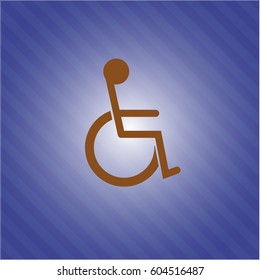 Vektorgrafik von Behinderten (Rollstuhl), Vektorsymbol oder Symbol
