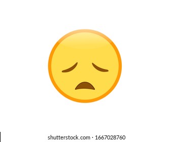 Ilustración vectorial del emoji de la cara decepcionada