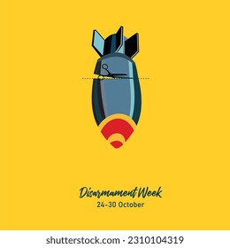 Vector illustration of Disarmament Week, October 24-30.