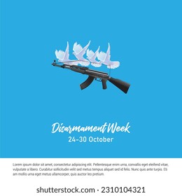 Vektorgrafik der Abrüstungswoche, 24.-30. Oktober.