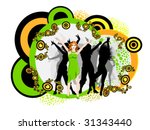 vector illustration of disco
