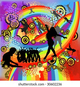 vector illustration of disco