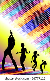 vector illustration of disco