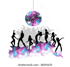 vector illustration of disco