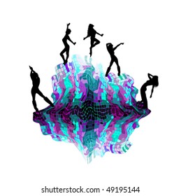 vector illustration of  disco