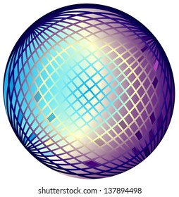 Ilustración vectorial de una bola disco