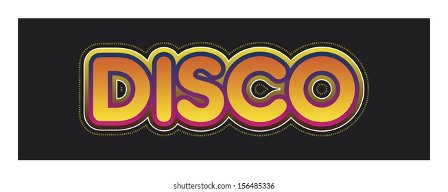 Vector illustration for a disco label