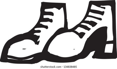 Vector illustration of Disco Shoes