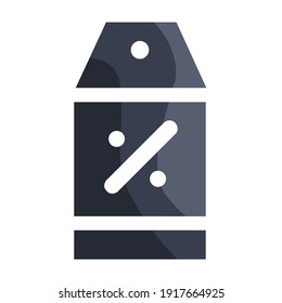 vector illustration of discount label coupon icon.  with a minimalist flat design style.  eps 10.