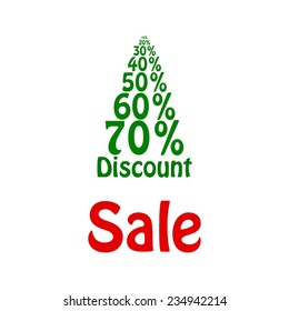 Vector illustration of Discount. Sale.