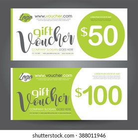 Vector illustration. Discount voucher template with clean and modern pattern