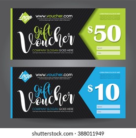 Vector illustration. Discount voucher template with clean and modern pattern