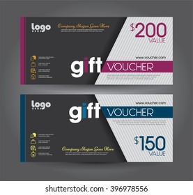 Vector illustration. Discount voucher template with clean and modern pattern