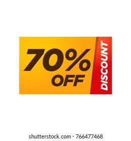 Vector illustration. Discount voucher template with clean and modern design